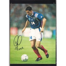 Signed picture of Robert Pires the France footballer.
